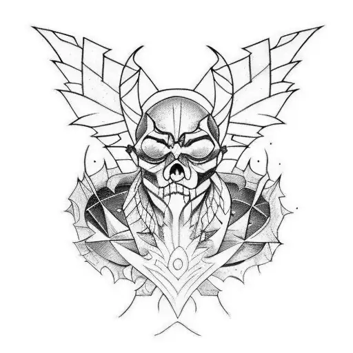 good vs evil tattoo design idea