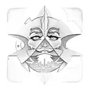 good vs evil tattoo design idea