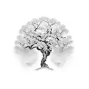 blossom tree with Chinese lettering tattoo design idea
