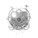 Create a tattoo that incorporates the world of Elden Ring with the elegance of Malenia tattoo design idea