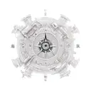 Compass with N tattoo design idea