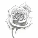 skull rose cross tattoo design idea