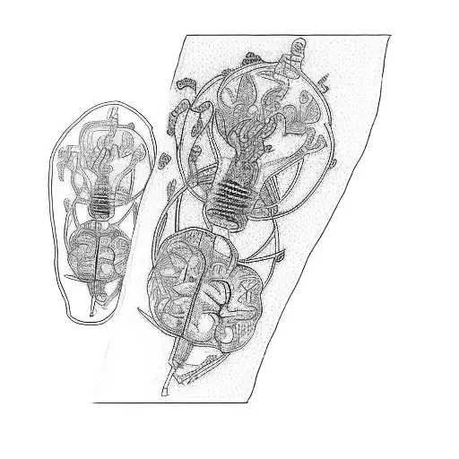 a tattoo of a brain and a light bulb tattoo design idea