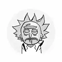 rick and morty travelling through a portal tattoo design idea