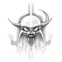 xenomorph with very muscle tattoo design idea