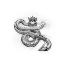 sword with snake tattoo design idea