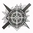 saint benedict medal tattoo design idea