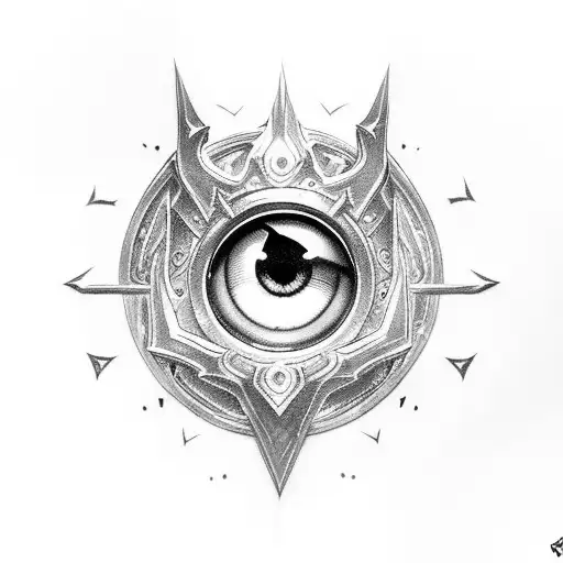 world of Warcraft horde symbol and eye of kir tor tattoo design idea