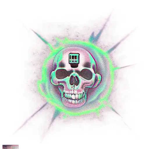 hardtechno rave industrial chain  tattoo design idea