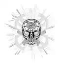 hardtechno rave industrial chain  tattoo design idea