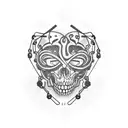 hardtechno rave industrial chain  tattoo design idea