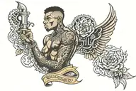 only text: 'black owned' tattoo design idea