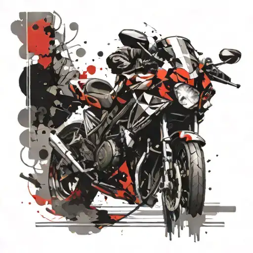 motor bike tattoo design idea