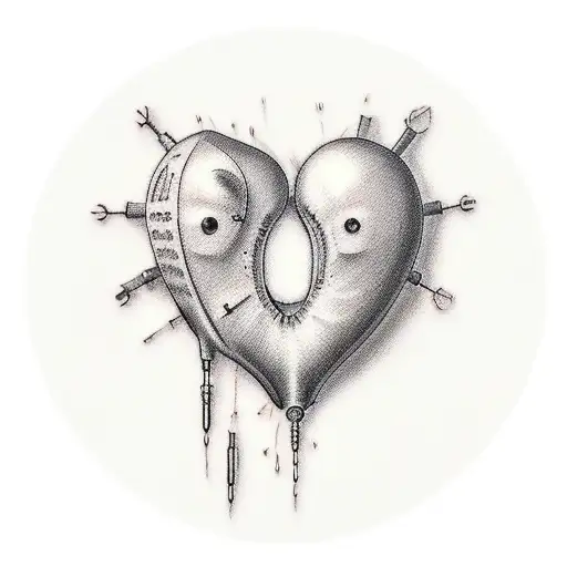 Crying Heart tattoo design idea