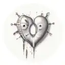 Crying Heart tattoo design idea