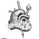 Crying Heart tattoo design idea