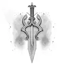sWORD whit leters BRENDA tattoo design idea