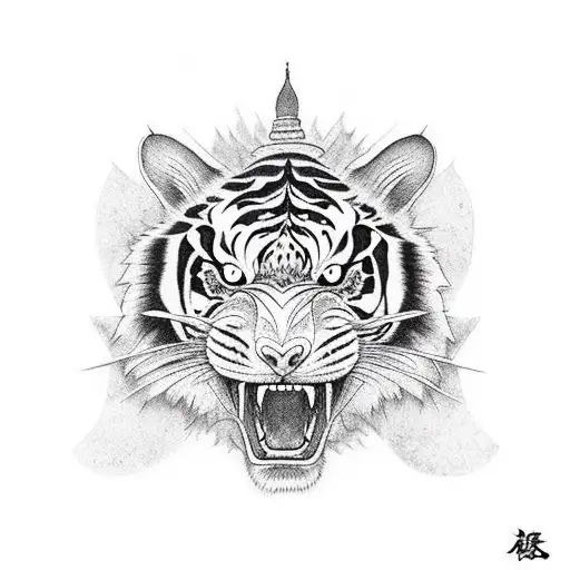 Wolf and Tiger Tattoo Design by InsaneRoman -- Fur Affinity [dot] net