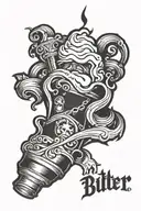 Tin Butter beer tattoo design idea