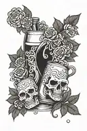 Tun Bitter beer tattoo design idea