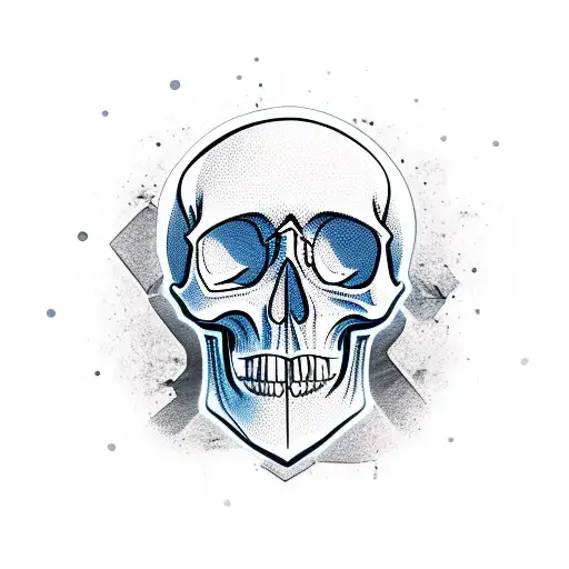 skull skating  tattoo design idea