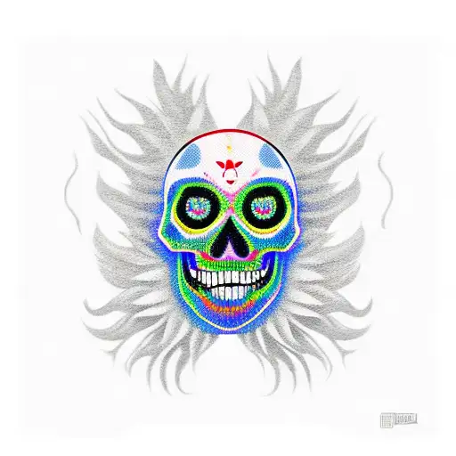 skull kid tattoo design idea