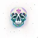 skull skating  tattoo design idea