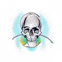 skull skating  tattoo design idea