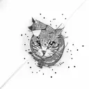 trash polka tattoo design idea