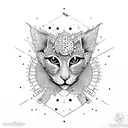 trash polka tattoo design idea
