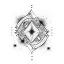 little dipper stary constelation tattoo design idea