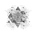 little dipper stary constelation tattoo design idea