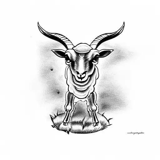 lamb standing as though it has been slain tattoo design idea