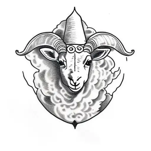 lamb standing as though it has been slain tattoo design idea