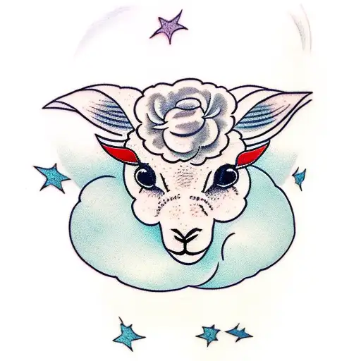 lamb tattoo design idea