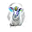 lamb tattoo design idea
