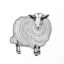 lamb standing as though it has been slain tattoo design idea