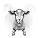 lamb standing as though it has been slain tattoo design idea