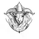 lamb standing as though it has been slain tattoo design idea