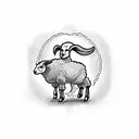 lamb standing as though it has been slain tattoo design idea