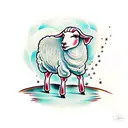 lamb standing as though it has been slain tattoo design idea