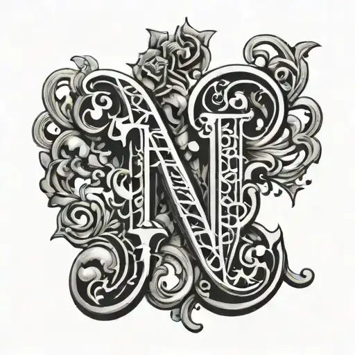 3 letters lll tattoo design idea