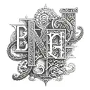 3 letters lll tattoo design idea