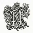 3 letters lll tattoo design idea