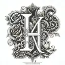 3 letters lll tattoo design idea