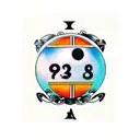 8 Ball tattoo design idea