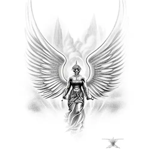 archangel raphael tattoo design idea