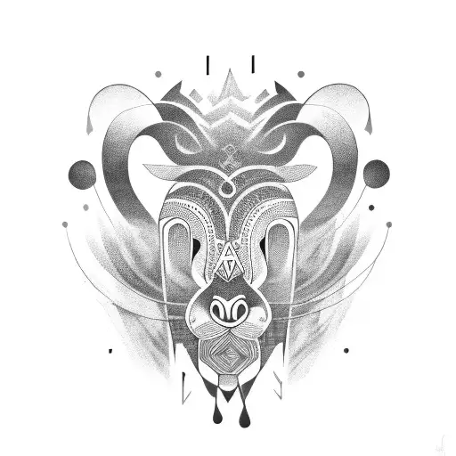 the words hakuna matata surrounded by African tribal design tattoo design idea