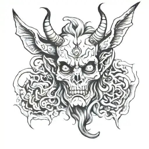 lucifer memen satan asmodeus leviathan belphegor beelzebub tattoo design idea