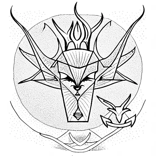 satan tattoo design idea